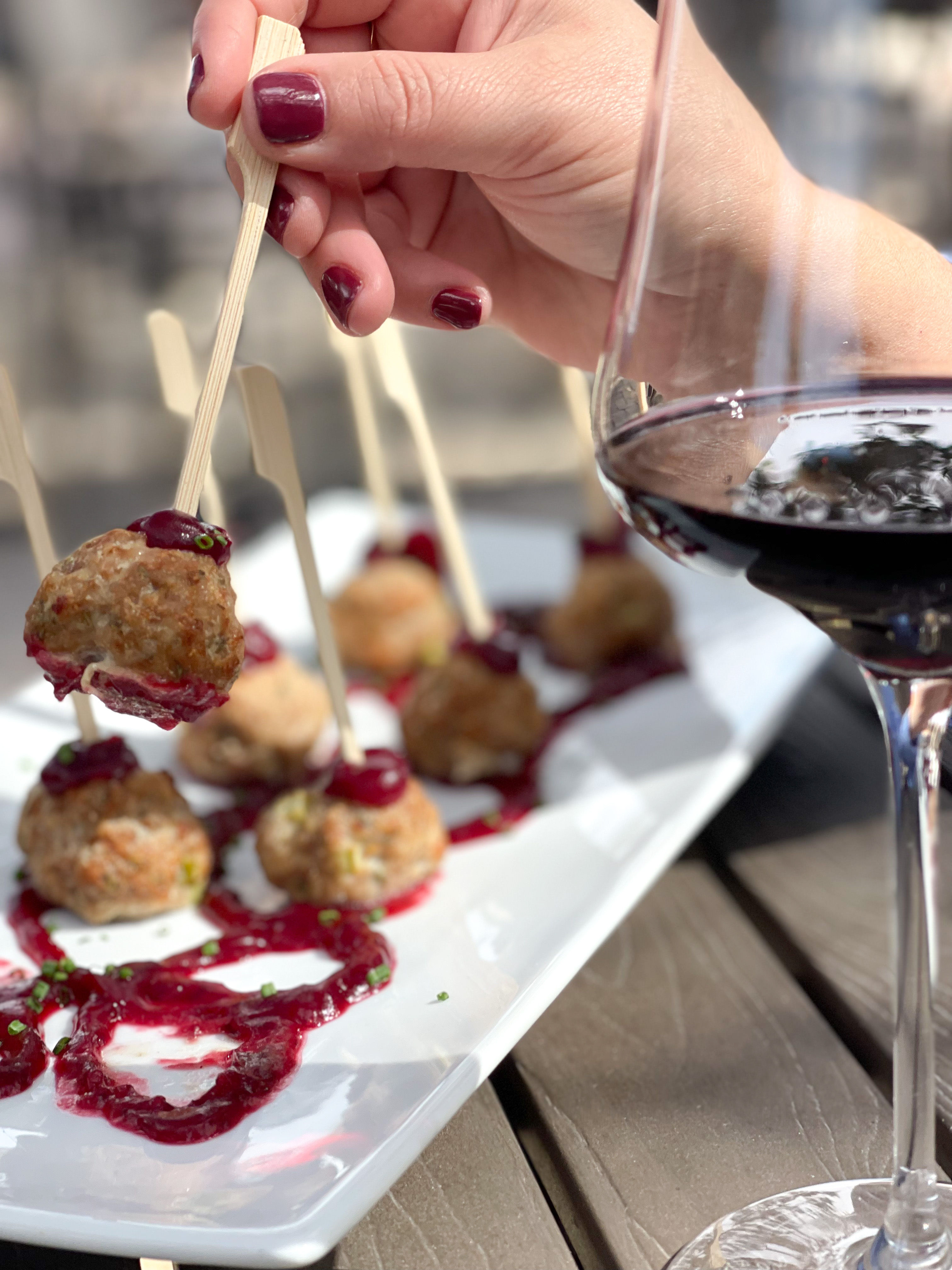 Turkey Meatballs with Cranberry Sauce Recipe | Vina Robles Winery